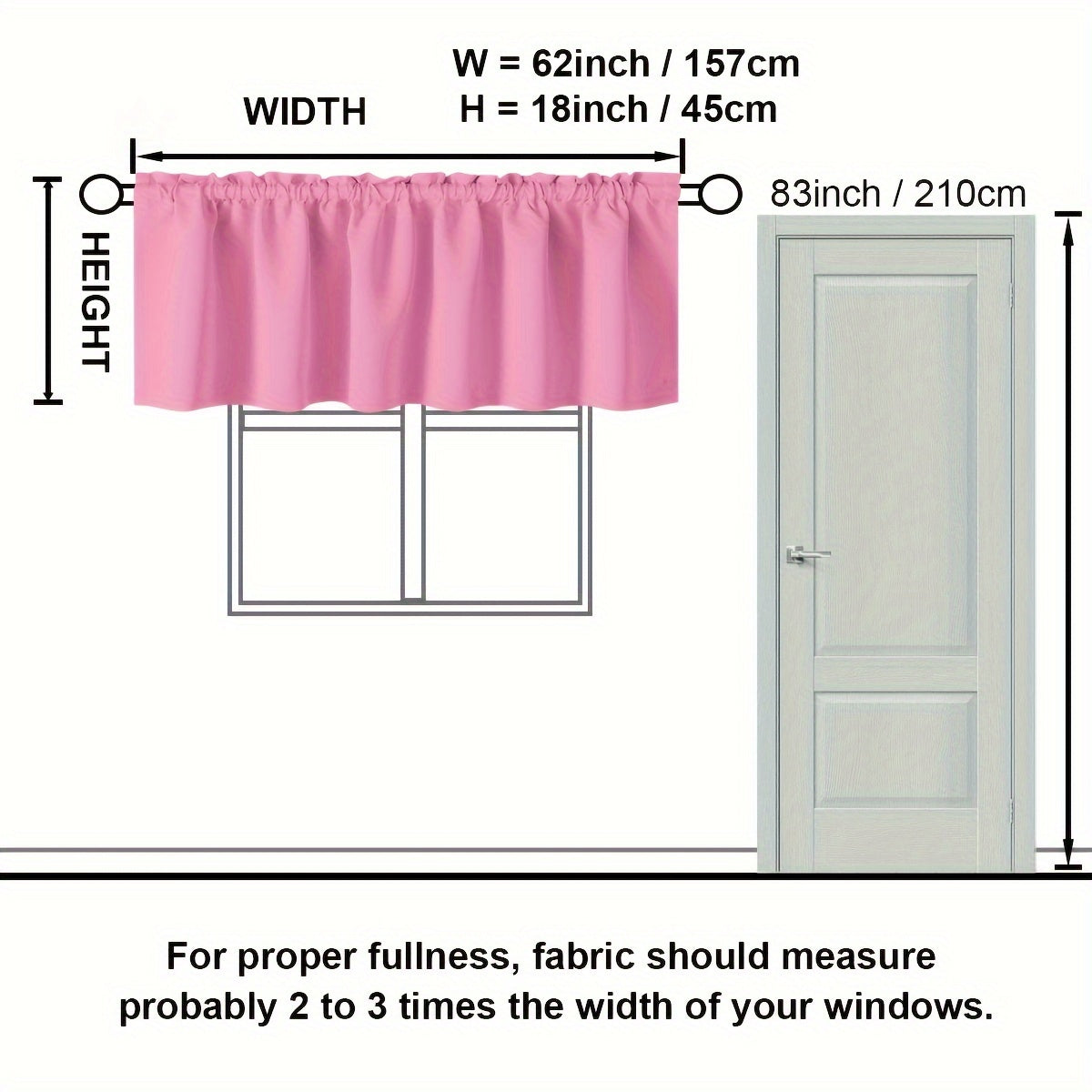 Blackout Heat Insulation Curtain Rod for Kitchen Living Room Bedroom Home Decor