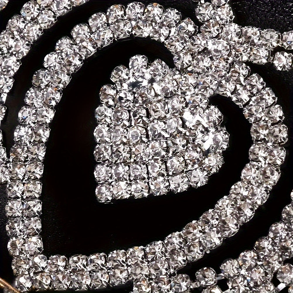 Women's Body Chain Jewelry Sparkling Rhinestone Heart Hollow Out Sexy Accessory