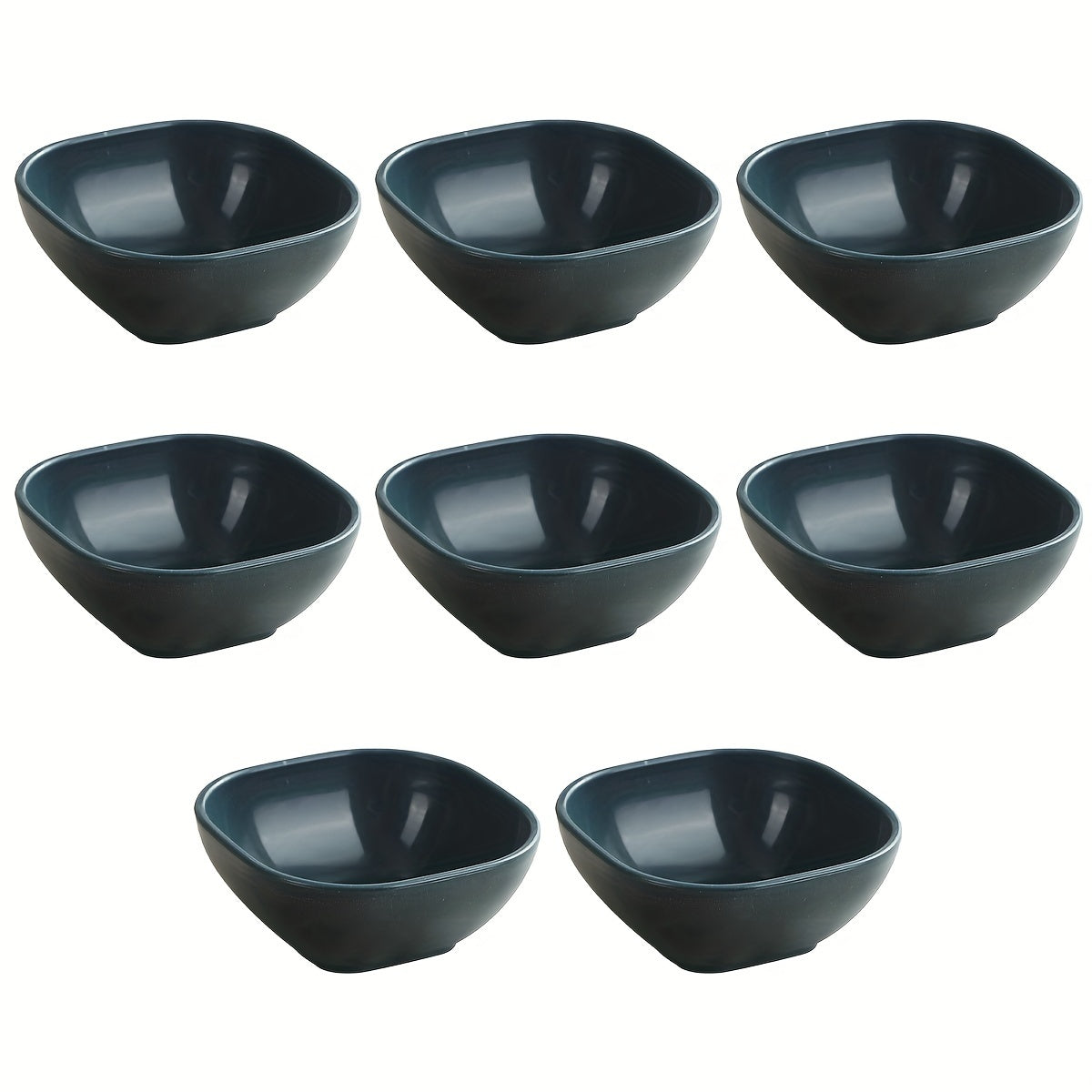 8 to 12 Square Ceramic Sauce Bowls for Korean, Chinese, Middle Eastern Cuisine