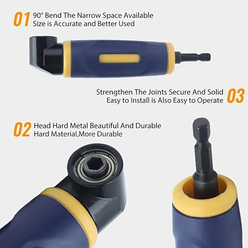 Adaptador de taladro de ángulo recto de 90 grados universal con extensión de metal duro