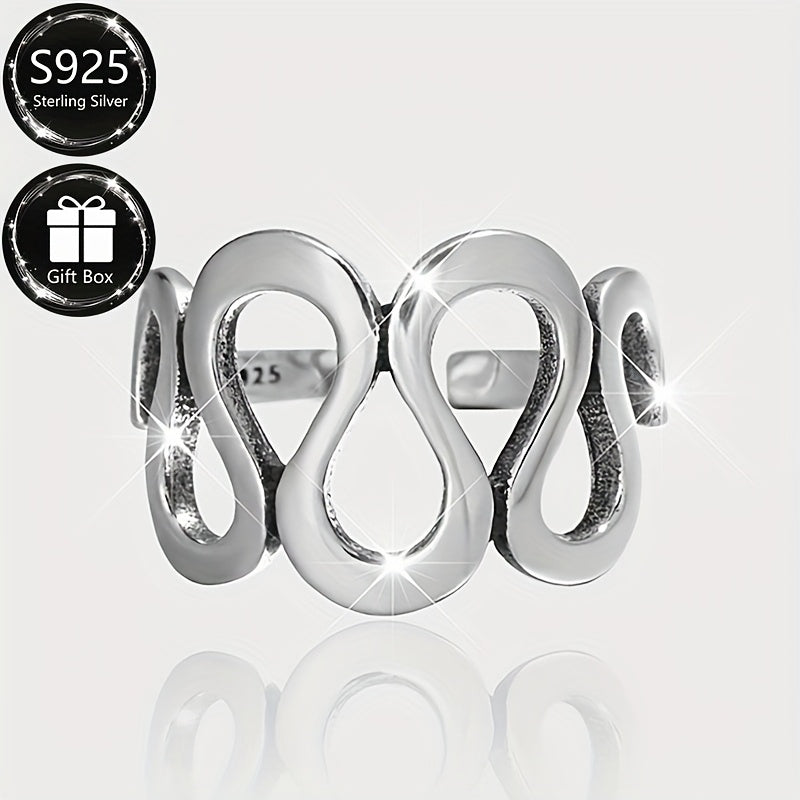 Sterling Silver Vintage Hip Hop Style Ring for Men and Women