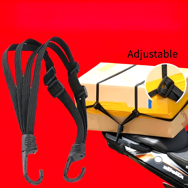 Motorcycle Tie-Down Belt Elastic Rope Heavy Duty Adjustable Strap