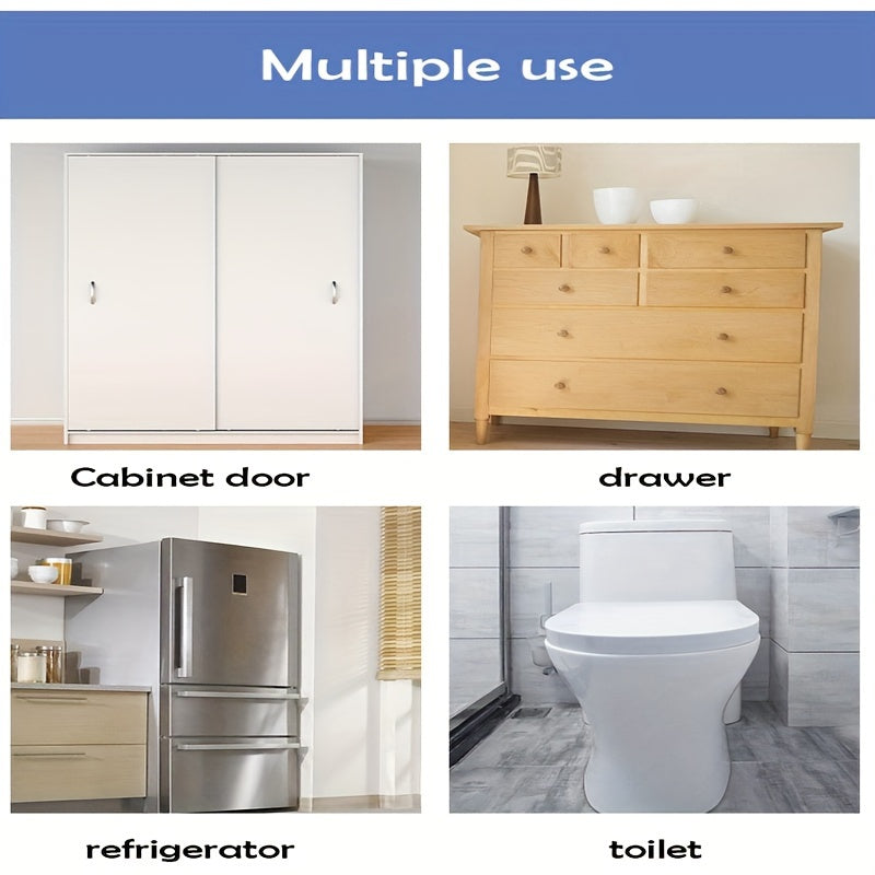 Kids Safety Cabinet Locks Set of 10 Baby Proof Drawer and Door Locks Plastic