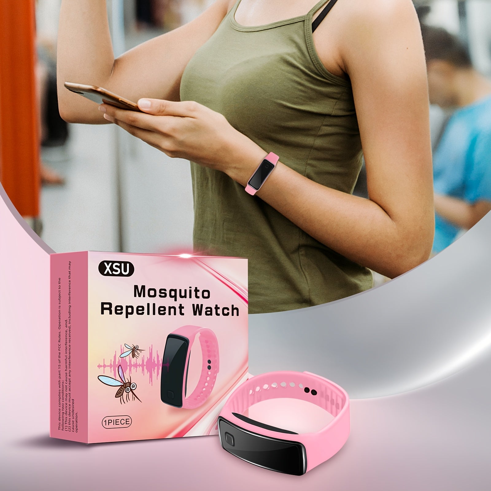 Unisex Silicone Insect Repeller Bracelet Outdoor Mosquito & Insect Watch