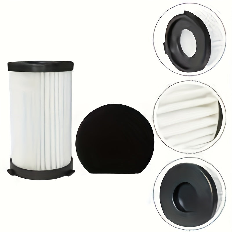 HEPA Filter Replacement for Vacuum Cleaners Black Plastic Frame White Pleated Cartridge Cylindrical Terylene Air Purifier