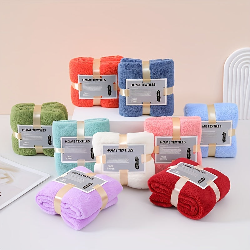 Coral Velvet Hand Towels Pack of 15 Assorted Colors 24cm Highly Absorbent Soft