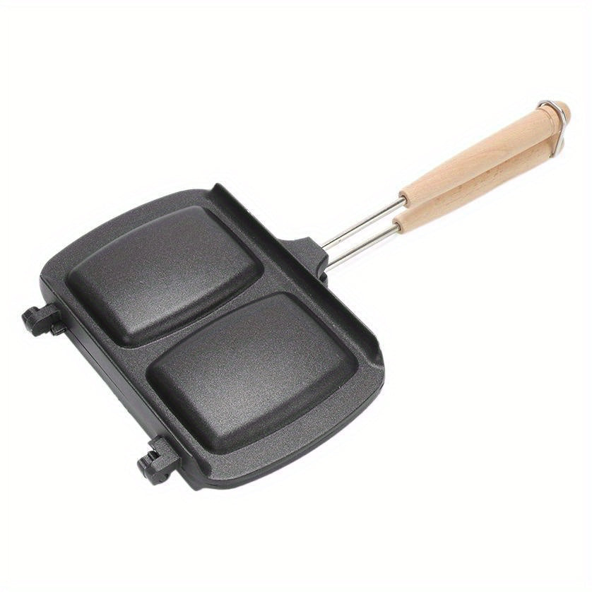 Non-stick sandwich maker with removable edges for omelettes toast breakfast