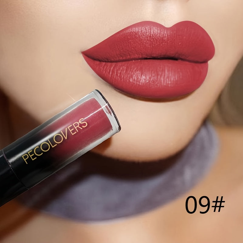 Brillo de labios mate de terciopelo para mujeres, barra de labios líquida de larga duración, 14 tonos