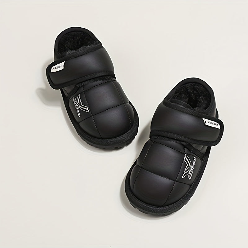 Kids Winter Snow Boots for Boys and Girls Low-Cut Fleece-Lined Casual Outdoor