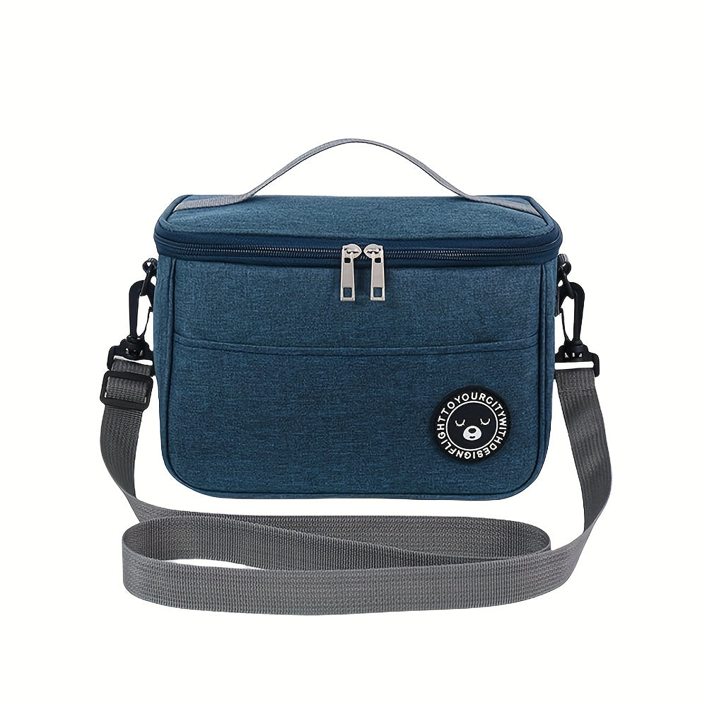 Insulated Lunch Bag with Bear Pattern Waterproof Durable for School Work