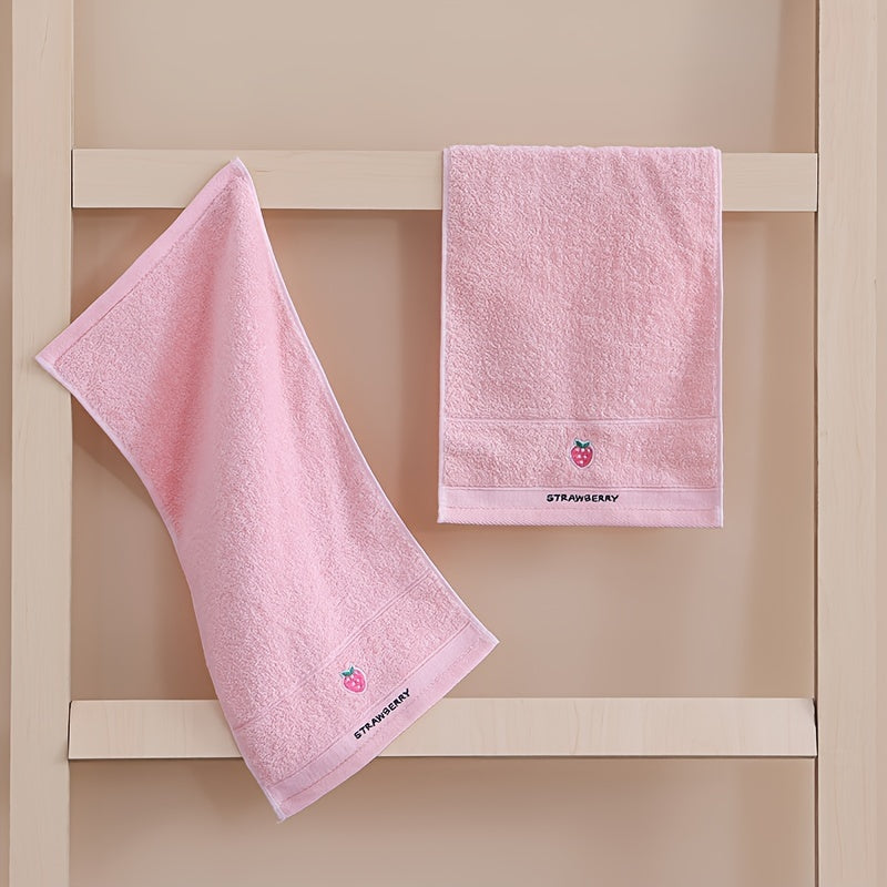 4-Pack Fruit Embroidered Hand Towels Super Soft Knit 400gsm for Daily Use