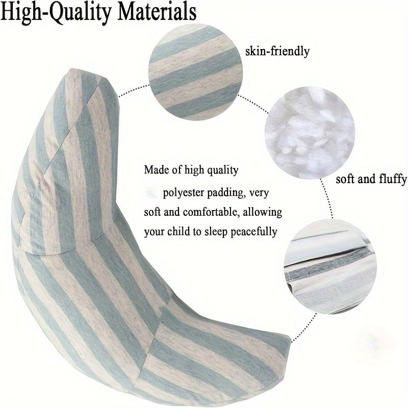 Children's Grey Neck Support Cushion for Car Seat Belts and Travel