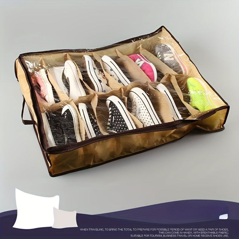 Пластиковая коробка для обуви с 12 отделениями, пылезащитный и влагозащитный контейнер для хранения