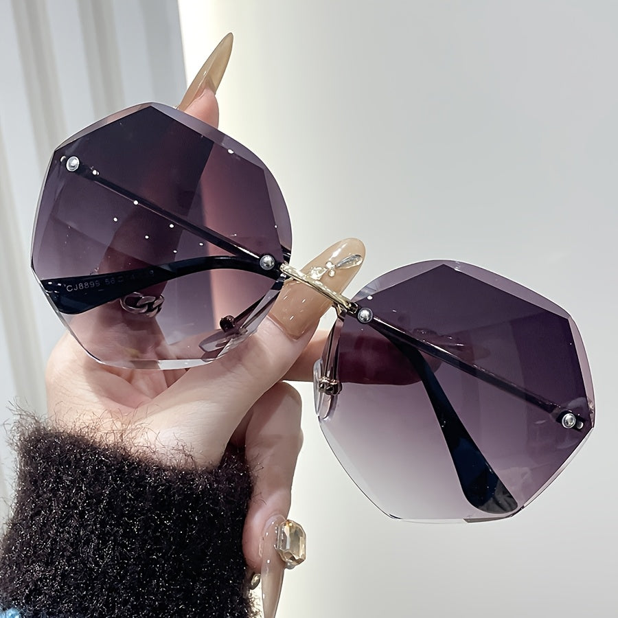 Unisex Frameless Glasses for Women and Men Stylish Decorative Eyeglasses for Street Photography and Gifts