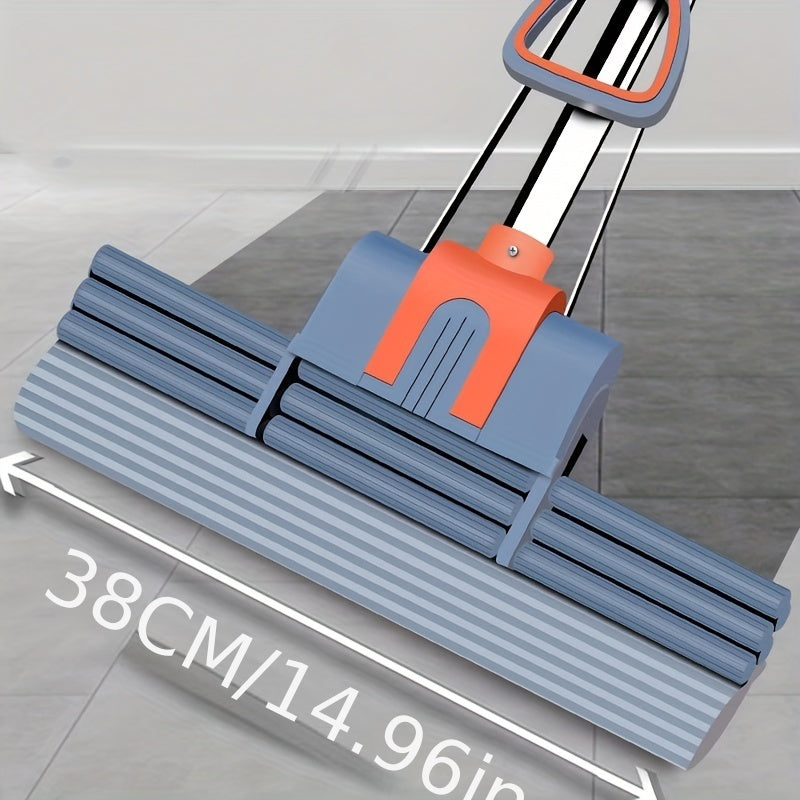 Naycha tutqichi bilan g'ovakli rolikli mopa, suvni singdiruvchi g'ovak bosh, plitka va pol tozalash uchun ideal, zaruriy uy tozalash vositasi