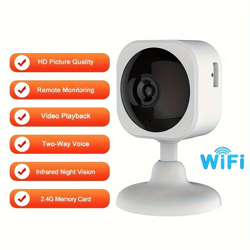 HD Smart Home Camera with Two-Way Audio Night Vision and Remote Access