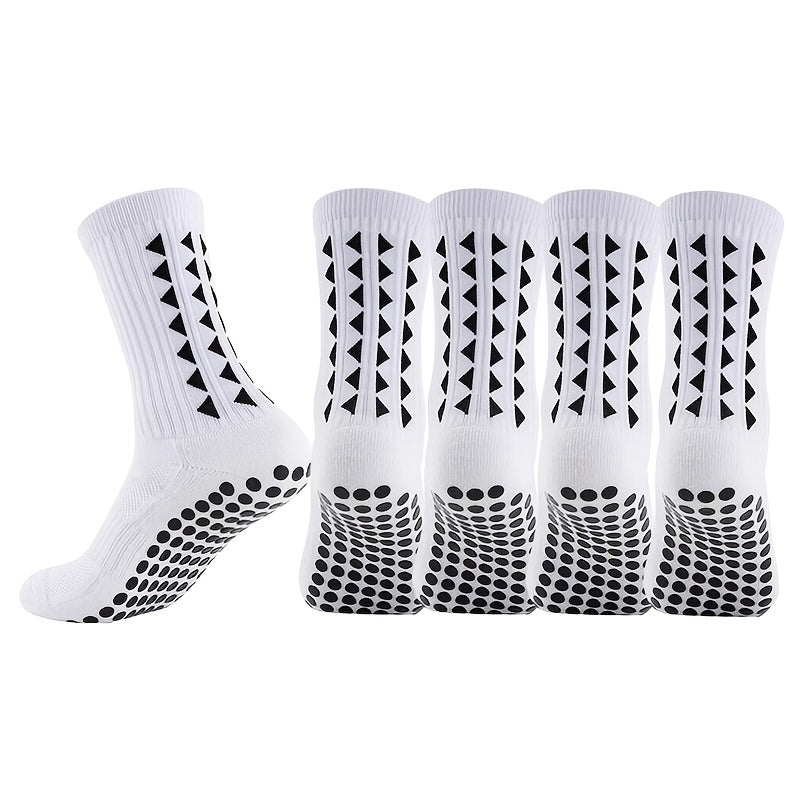 Men Women Geometric Pattern Football Socks 1 5 10 Pairs Towel Bottom Grip