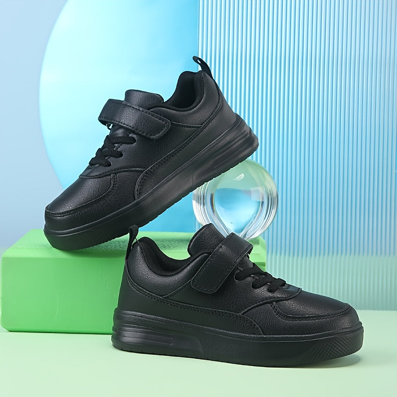 Kids Casual Shoes for Boys and Girls Lightweight Comfortable All-Season PU Fabric Low Top