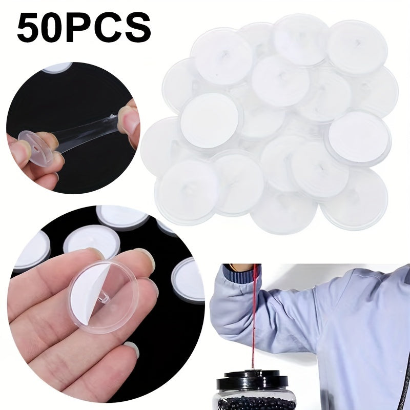 50pcs Self-Adhesive Ceiling Hooks for Christmas Decor and Hanging Items