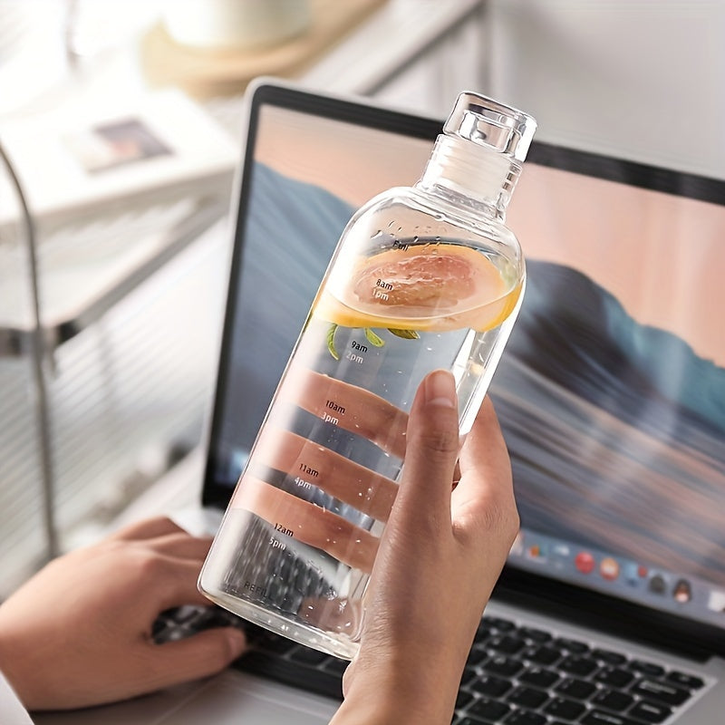 Leak-Proof Lemon-Infused Water Bottle 500ml 700ml BPA-Free Hydration Reminder