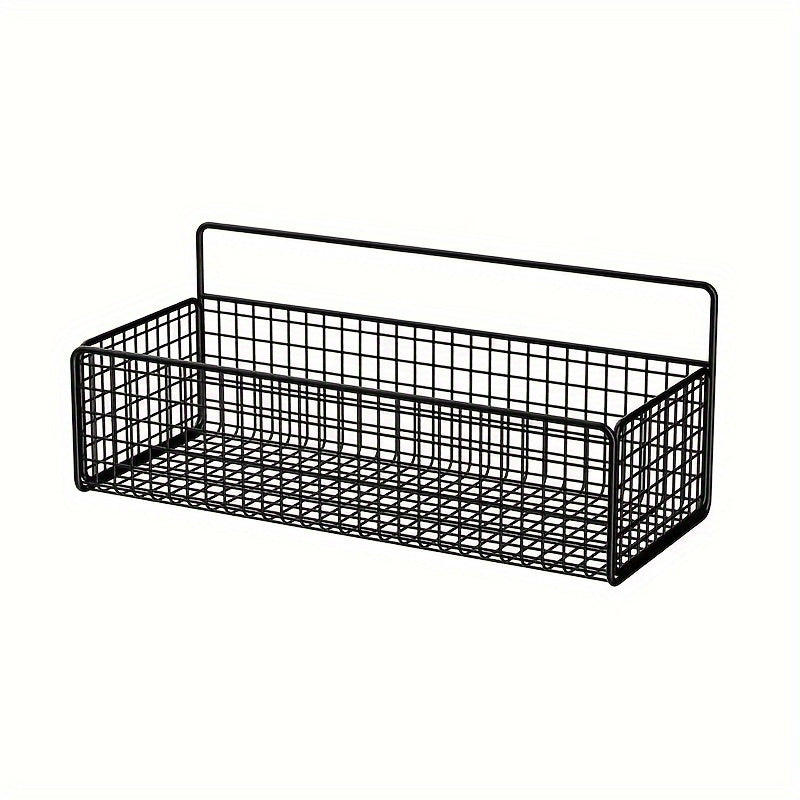 Metal Wire Basket for Kitchen Storage 31cm x 12cm x 8cm Black