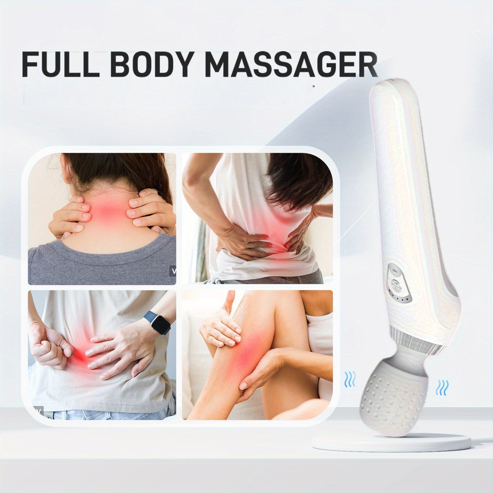 Portable Electric Massage Stick USB Rechargeable High-Speed Vibration Full-Body Relaxation