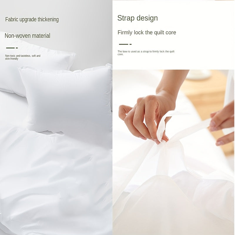 Disposable Bed Sheets Pack Reusable Thick Material for Hotels Travel and Allergy Protection