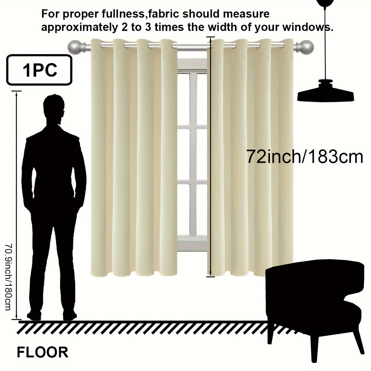 Insulation Blackout Circle Curtains for Bedrooms and Living Rooms Noise Blocker