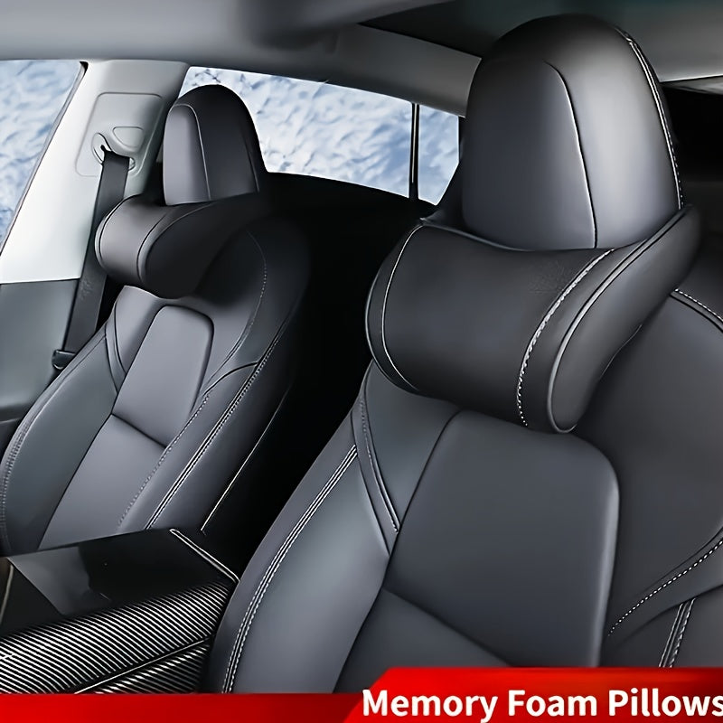 Memory Foam Car Headrest Neck Pillow Support Ergonomic Driving Seat Cushion