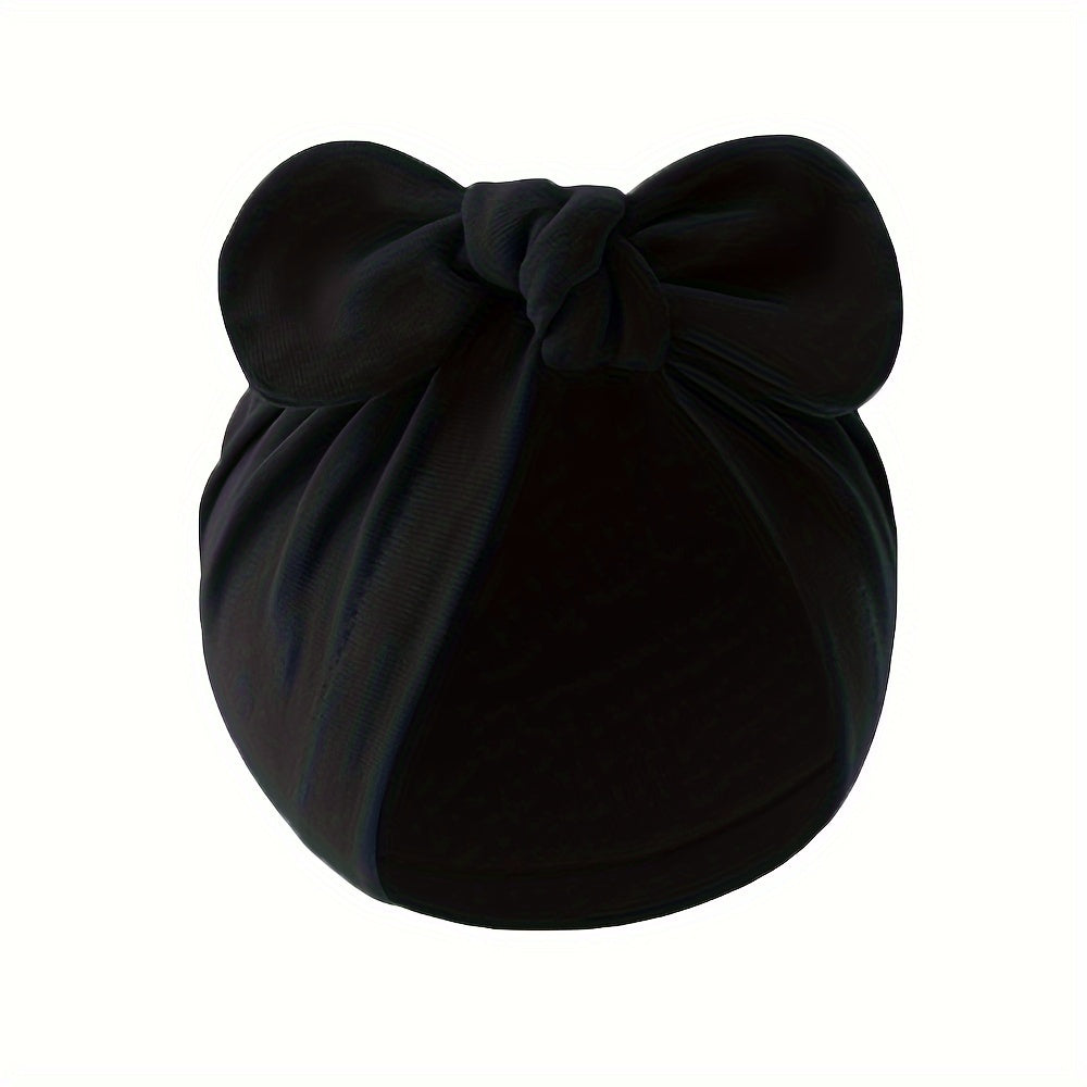 3 dona chaqaloq va yangi tug'ilgan bolalar uchun shapkalar, yumshoq bog'ichli bosh qopqog'i