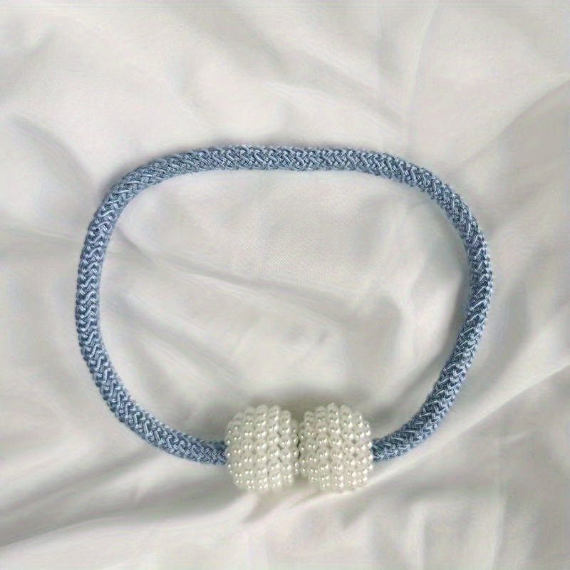 Cortinas magnéticas con perlas falsas para decorar dormitorios y salas de estar