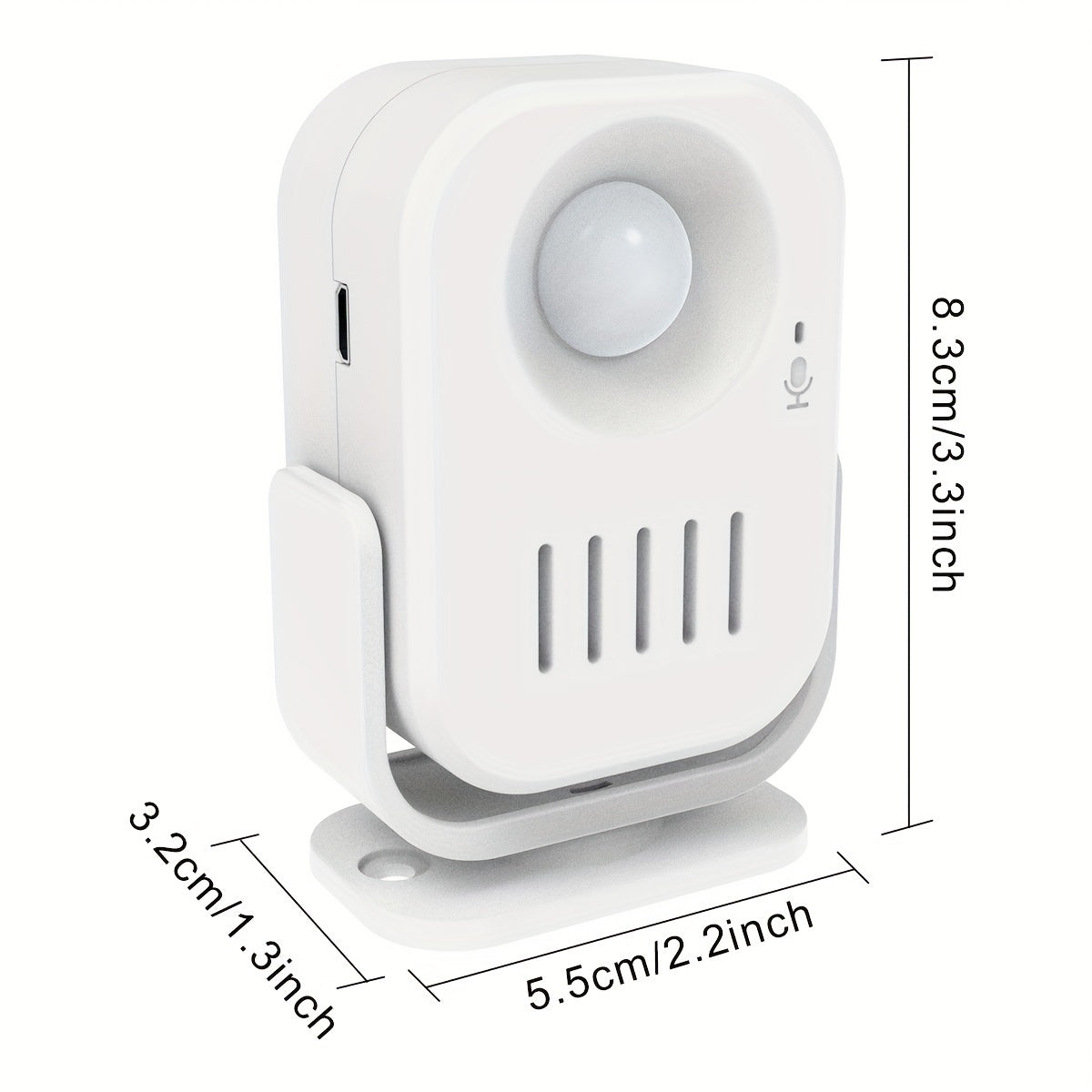 Wireless Infrared Sensor Doorbell with Voice Alert and DIY Recordable Welcome System
