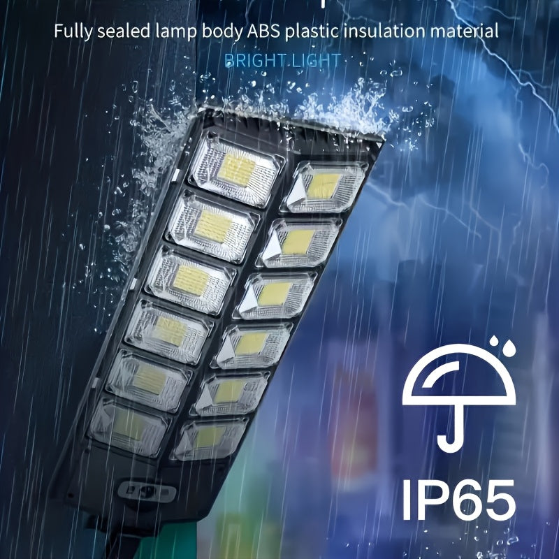 Luz solar de movimiento de 12000LM para exteriores, lámpara de pared con 3 modos para patio, jardín y estacionamiento