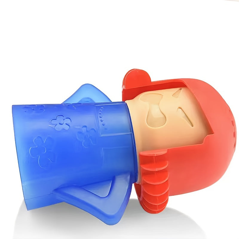 Microwave Cleaner Spray with Angry Mom Design for Grease and Stain Removal from Plastic Surfaces