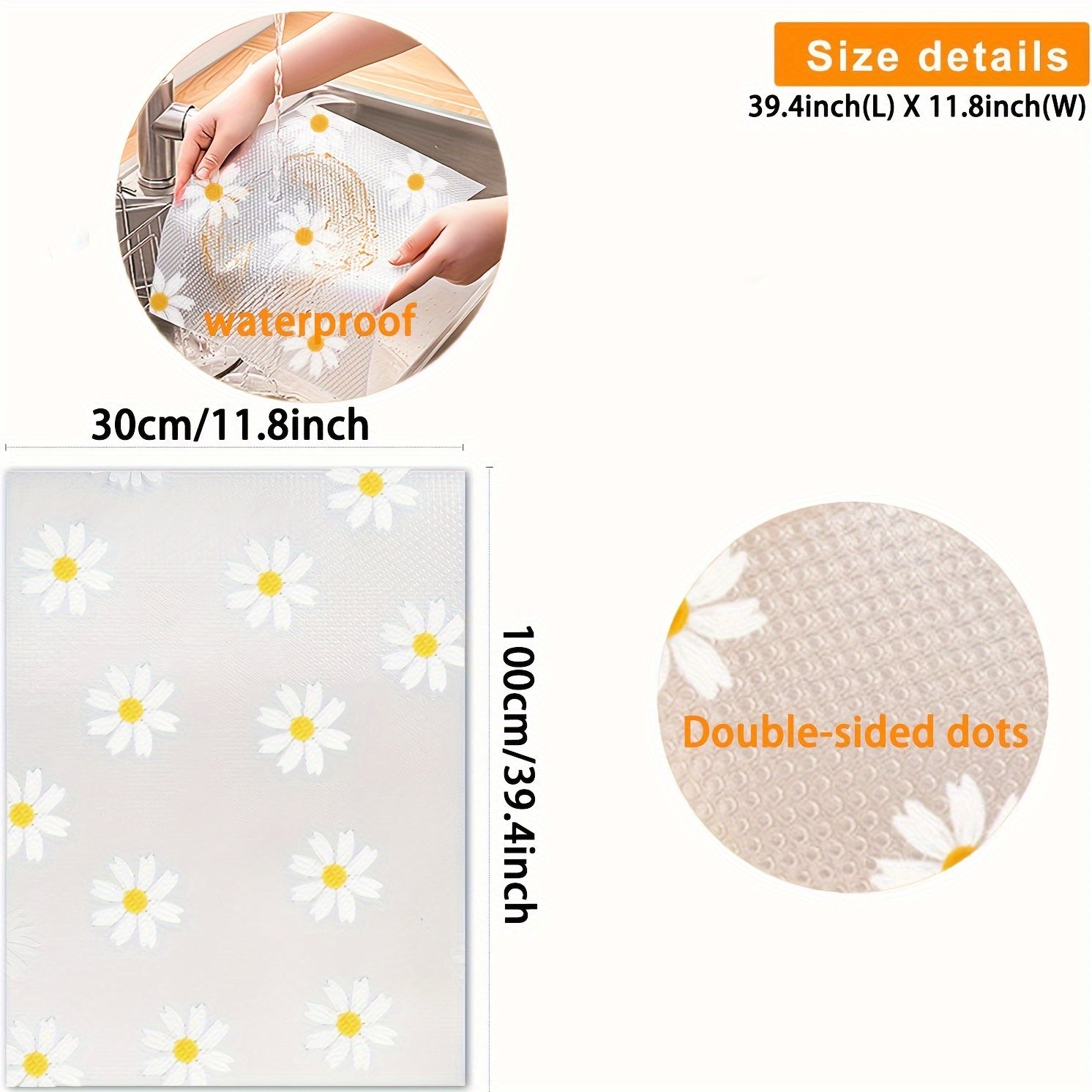 Oson tozalanadigan va sirpanmaydigan oshxona qoplamasi, suv o'tkazmaydigan va yog' o'tkazmaydigan, muzlatgichlar, shkaflar va tortmalar uchun ideal. Har bir uy uchun zarur.