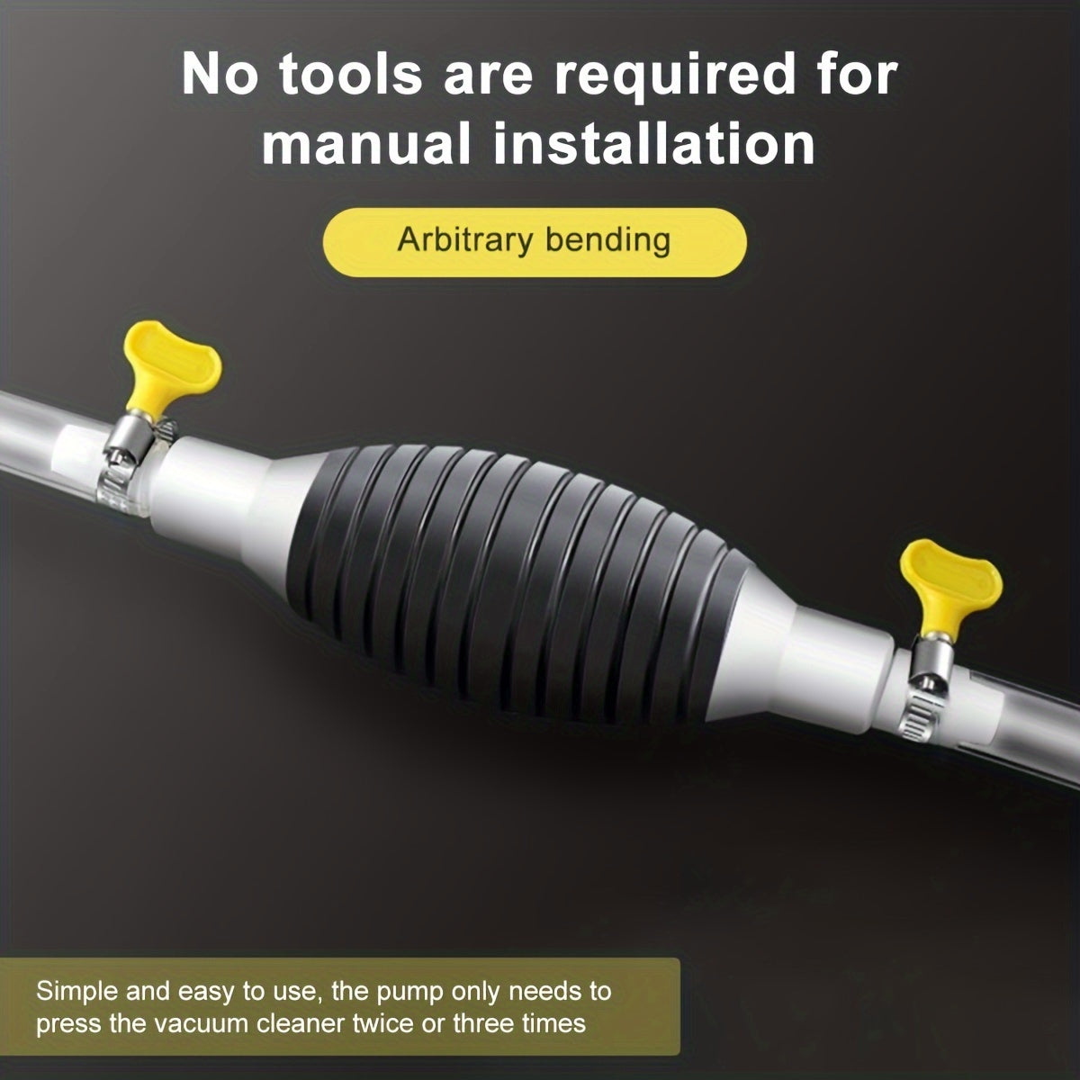 Manual Fuel Transfer Pump with 3.05m PVC Hose for Gasoline Diesel Water