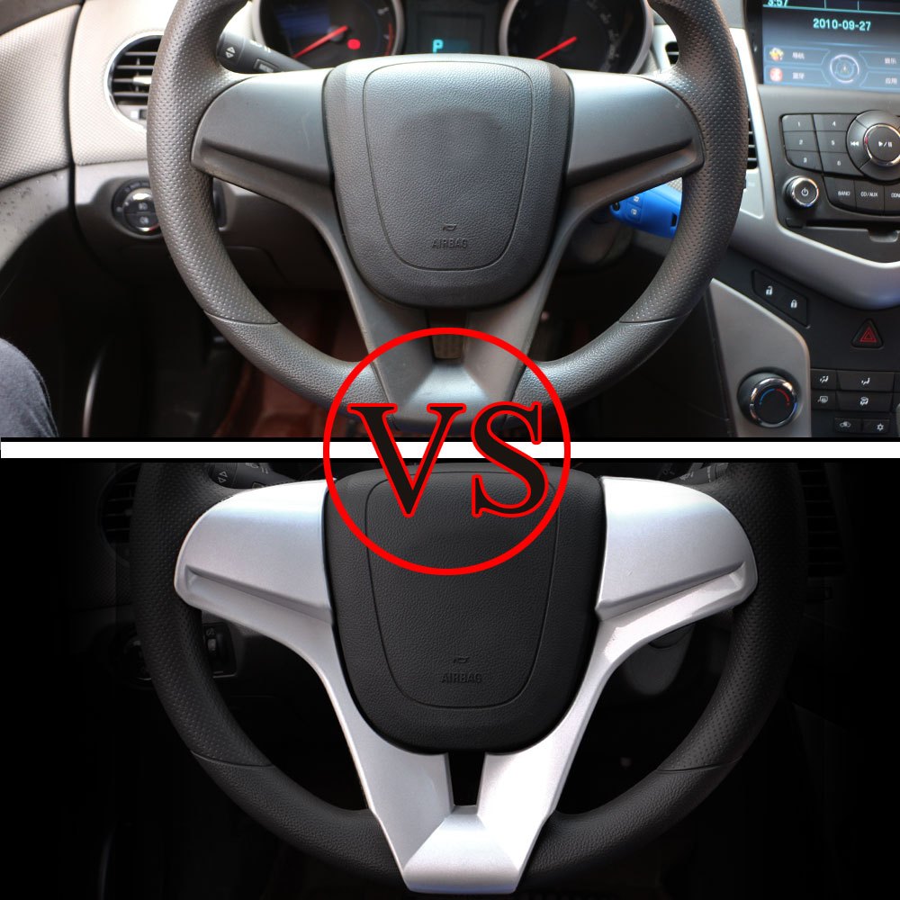 Universal ABS Car Steering Wheel Cover Trim Sticker for Sedan Hatchback