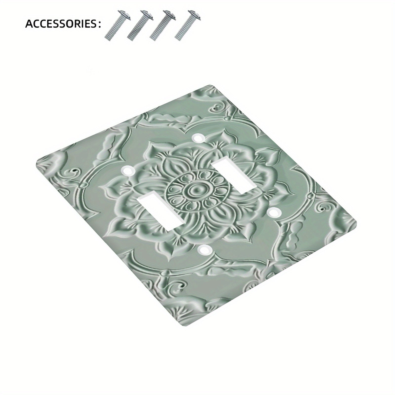 Tapa de interruptor de pared de estilo antiguo, color verde salvia beige, 1 gang, 2 gang, placa decorativa para dormitorio, cocina