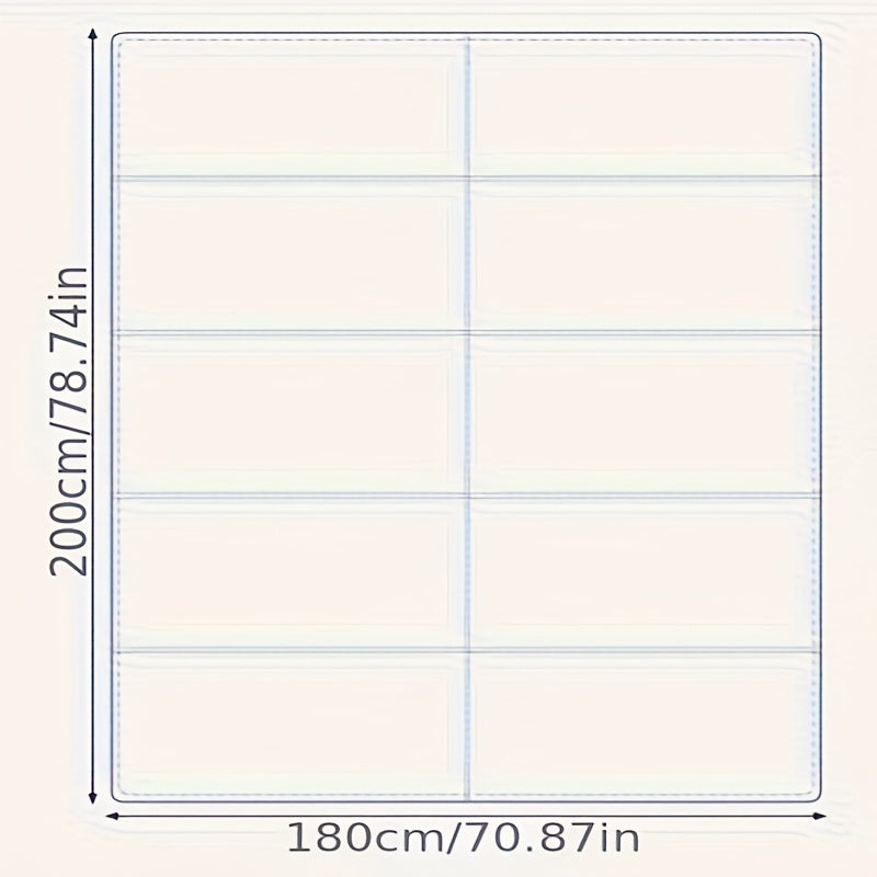 Foldable Waterproof Double-Sided Play Mat with Cartoon Design and Carrying Bag