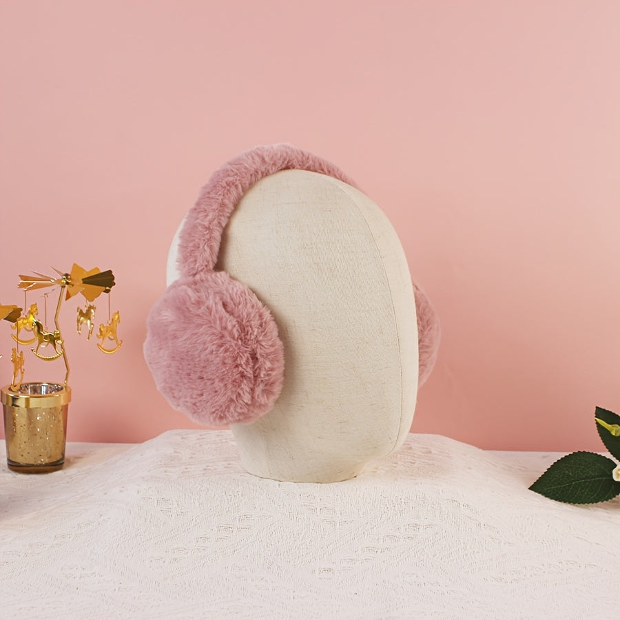 Warm Winter Earmuffs for Women Soft Cozy Flexible Fit Easy to Clean Polyester Blend