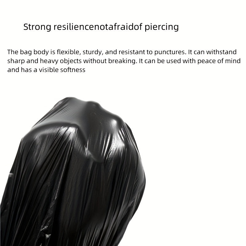 Extra Thick Large Black Garbage Bag for Commercial Use with Flat Mouth