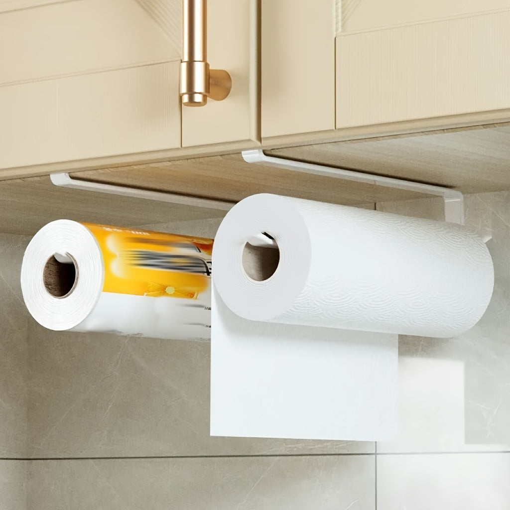 Metal Utility Wall Hook for Kitchen Towels Paper Towels and Plastic Wrap Painted Finish