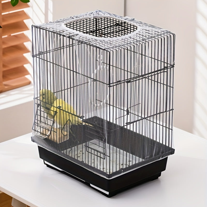 Polyester Bird Cage Cover with Seed Collector Breathable Mesh for Parrots