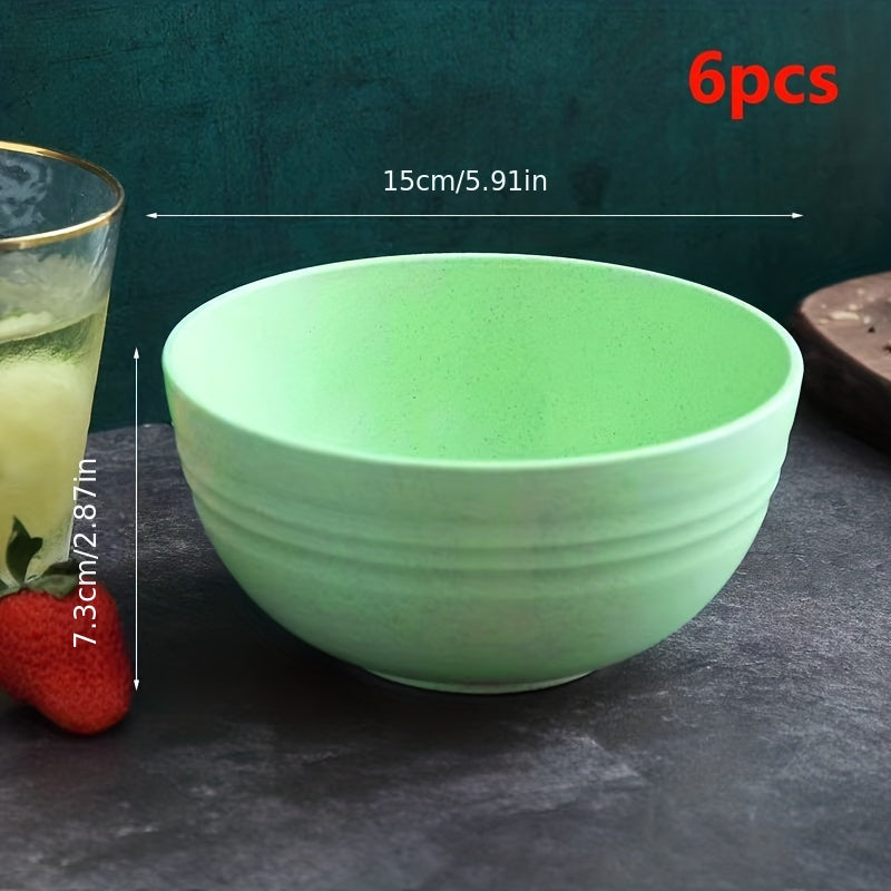 4-Pack Plastic Bowls Set Drop-Proof Non-Stick Food Storage Dishes