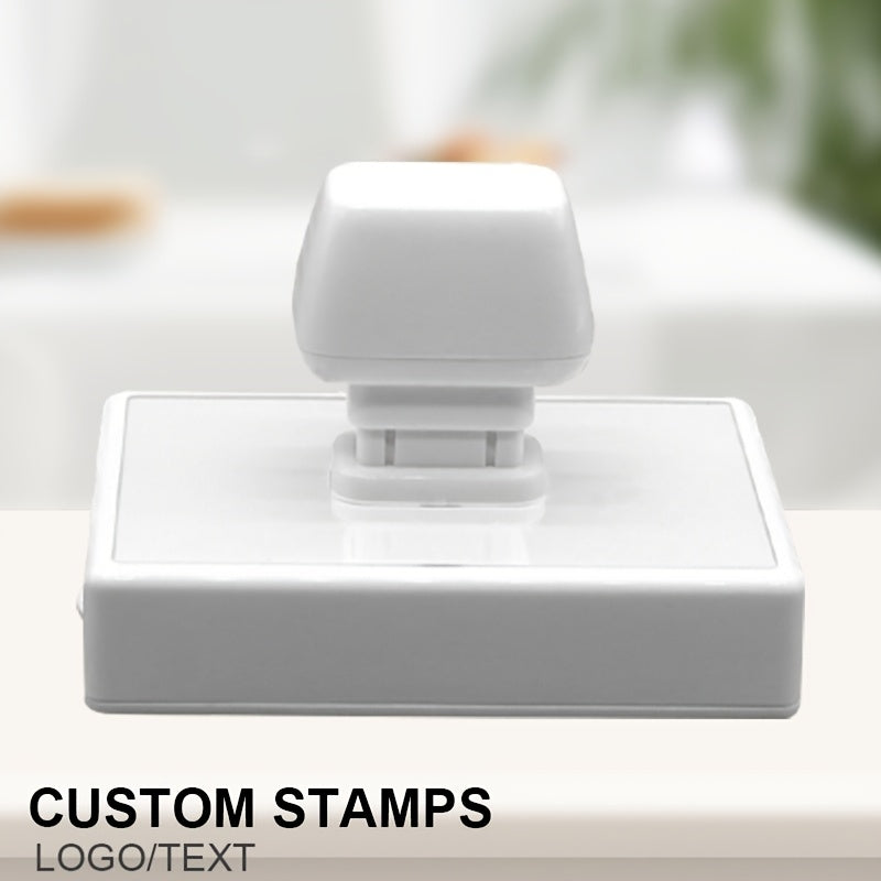Large Custom Business Stamp with Logo and Black Ink for Office and Small Business Use