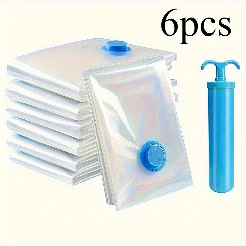 Extra Large Vacuum Storage Bags with Manual Pump 101.6cm x 152.4cm Heavy-Duty Compression for Clothes and Bedding