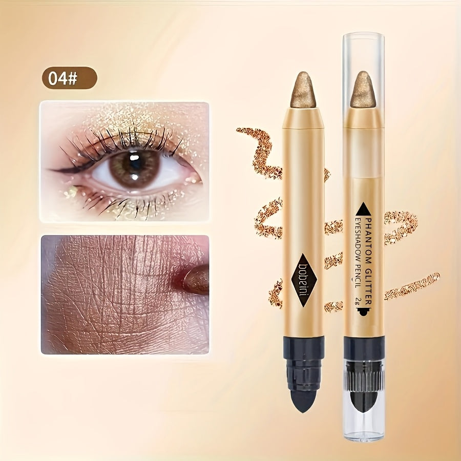 Women Shimmer Glitter Contouring Eyeshadow Pencil Double-Ended Brightening Makeup