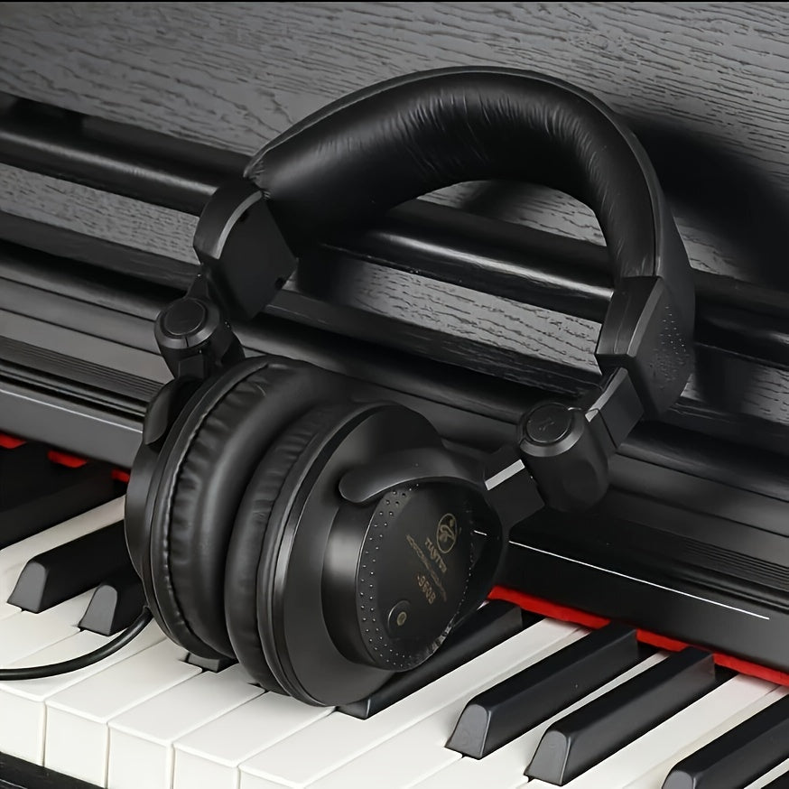 High-End Wired Studio Monitor Headphones for Music Production with 3.5mm to 6.5mm Adapter