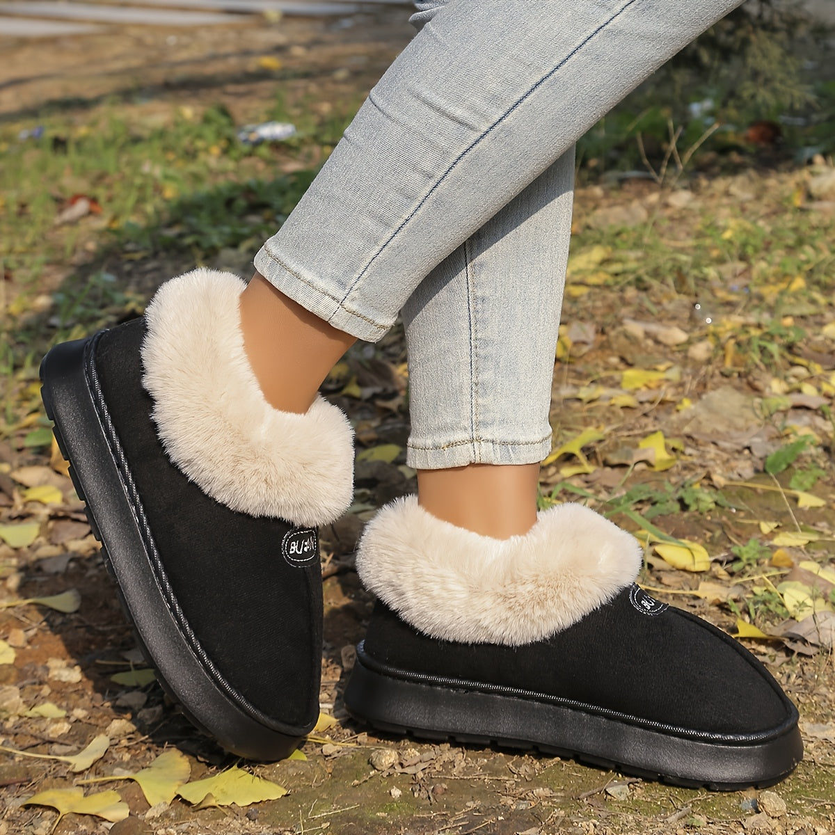 Unisex Winter Short Boots Thick Sole Anti-slip Warm Cold-proof Indoor Outdoor