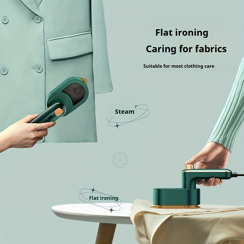 Yangi kelgan mini portativ qo'l steamir, kuchaytirilgan quvvat manbai bilan, 220V-240V Evropa ikki pinli ulagichi, uy va yotoqxona uchun.